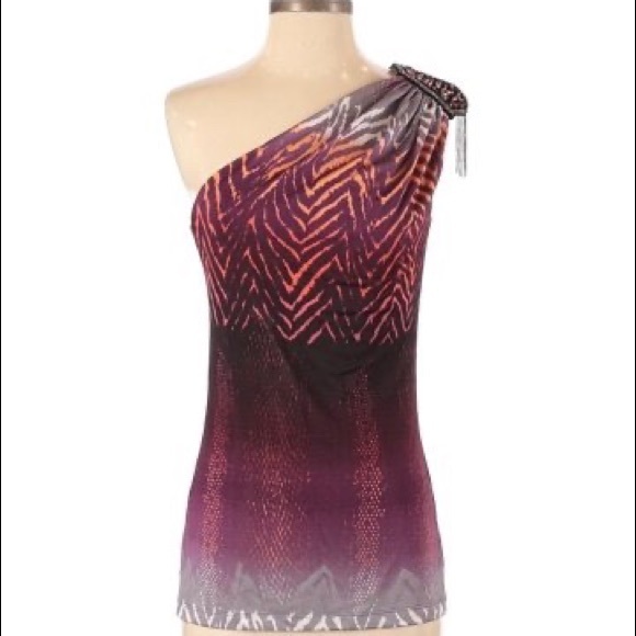 Bisou Bisou Tops - Bisou Bisou 1-Strap Beaded Foley Chain Detail Med